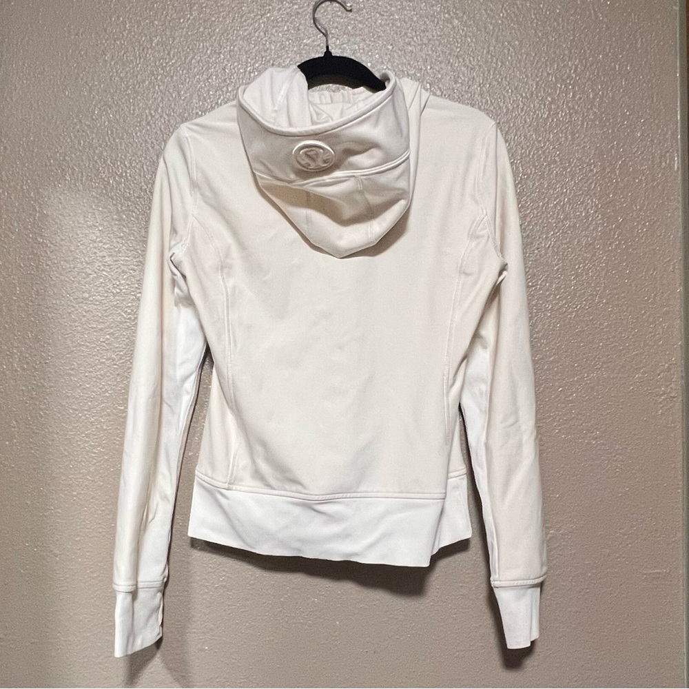 Lululemon Athletica Cream Softshell Limited Edition Uba Jacket Activewear Coat - Picture 10 of 15
